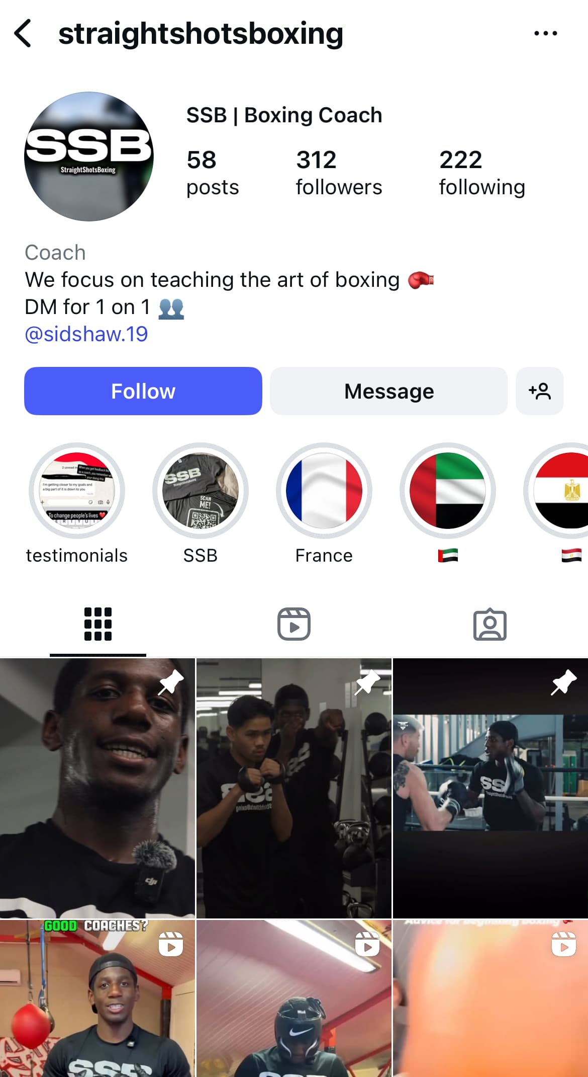 Social media analytics on a phone screen